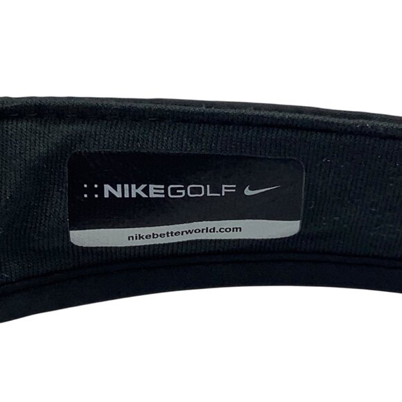 Nike Golf Black Visor Cap One Size Adjustable Strap Tennis Pickleball - Picture 3 of 7